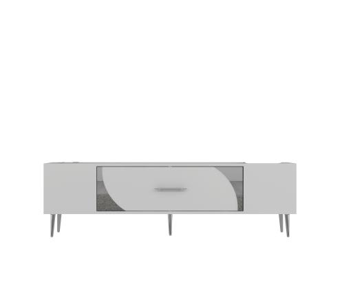 TV laud Dekop2 - White, Silver