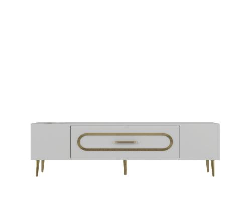 TV laud Dekop3 - White, Gold