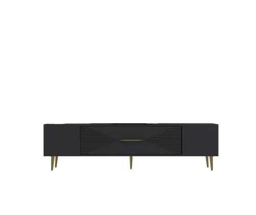 TV laud Dekol1 - Anthracite, Gold