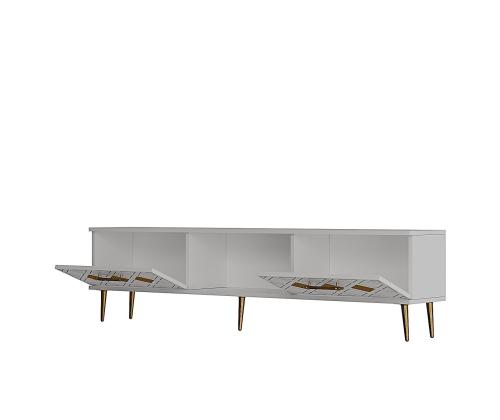 TV laud Dome - White, Gold