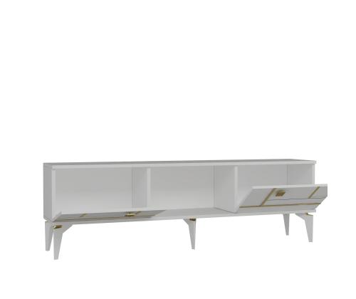 TV laud Madera - White, Gold