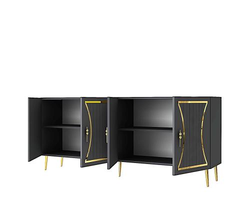 Tean - Anthracite, Gold