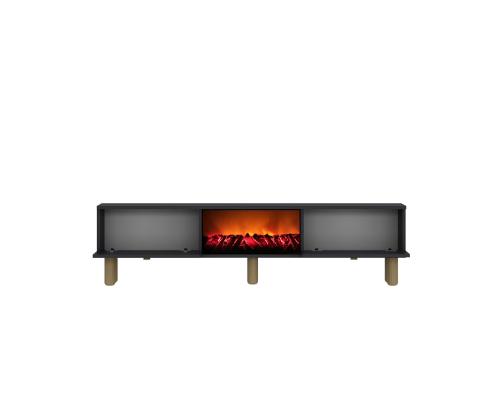 TV laud Polen Bohem Fireplace - Anthracite