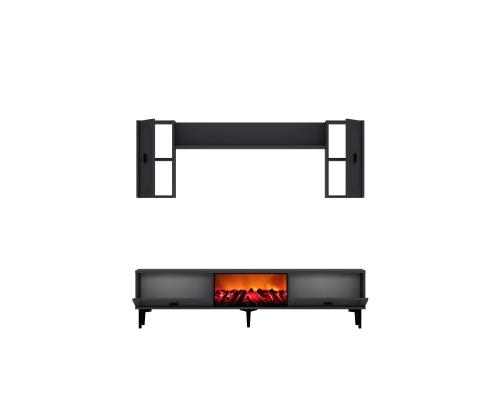 TV laud Weny Bohem Fireplace - Anthracite
