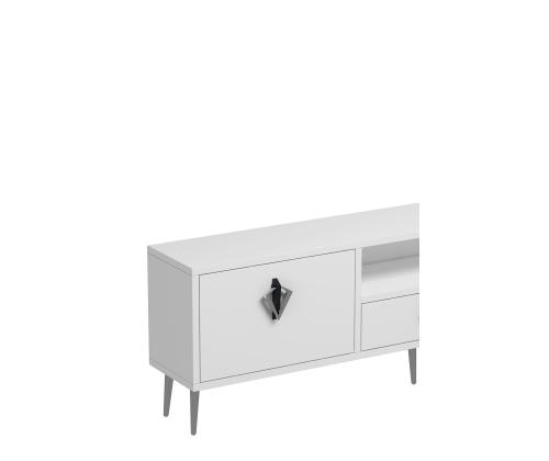 TV laud 1311-DROP-32 - White, Black, Silver