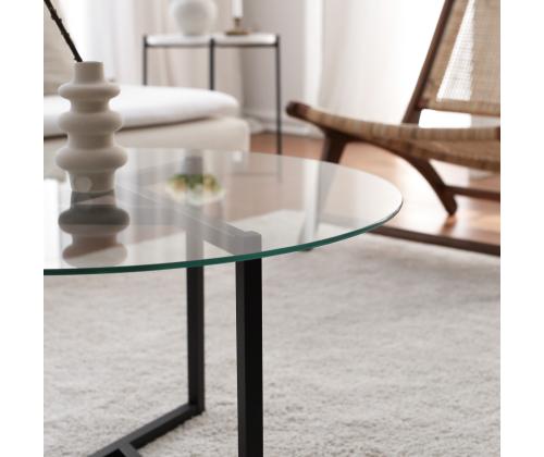 Kohvilaud Trio sehpa / şeffaf temperli cam S402