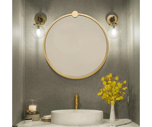 Peegel Gold Metal Çerçeve Yuvarlak Ayna A708