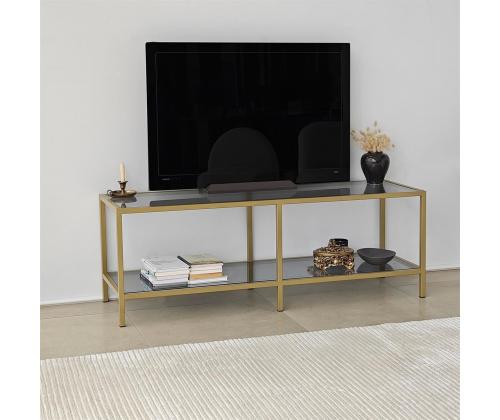 TV laud Basic - Dark Grey, Gold