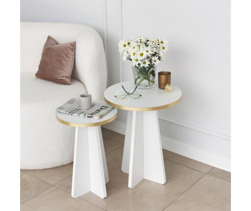 Kohvilaud Mushroom 2 - Gold, White