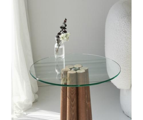 Kohvilaud Thales - Walnut, Transparent