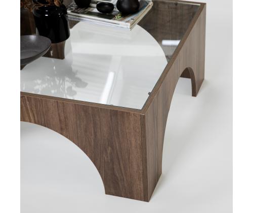 Kohvilaud Seine - Transparent, Walnut