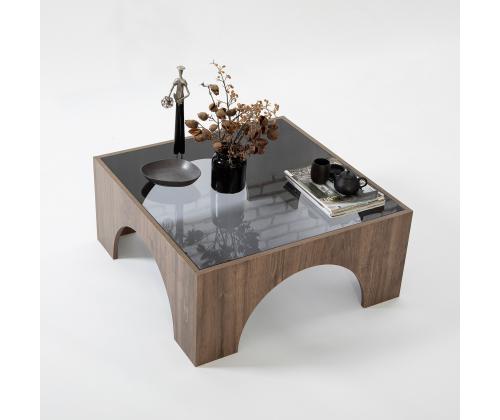Kohvilaud Seine - Walnut, Dark Grey