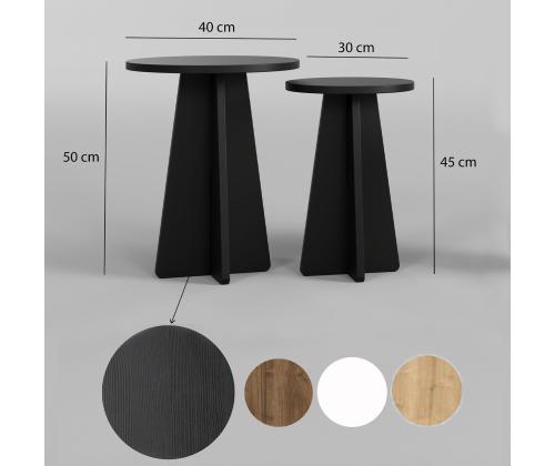 Kohvilaud Mushroom 2 - Black