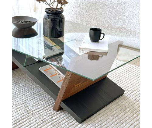 Kohvilaud Livello - Black, Chesnut