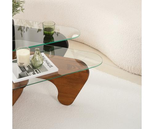 Mööblikomplekt lauad Freya - Black, Chesnut