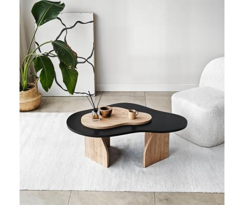 Kohvilaud Melted - Black, Sapphire Oak