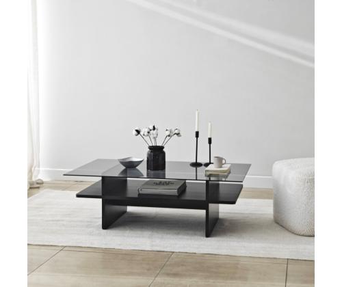 Kohvilaud Saga Rectangle - Black, Fume