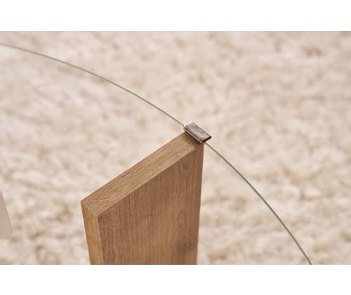 Kohvilaud Clara - Sapphire Oak, Transparent