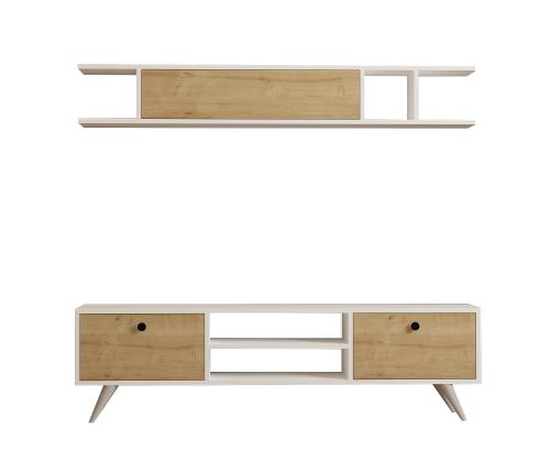 TV laud Italo - White, Pine