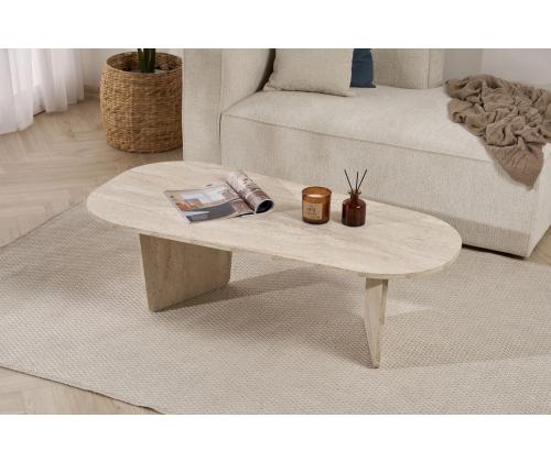 Kohvilaud Ovalis - Travertine