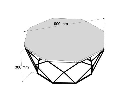 Kohvilaud Diamond - Walnut