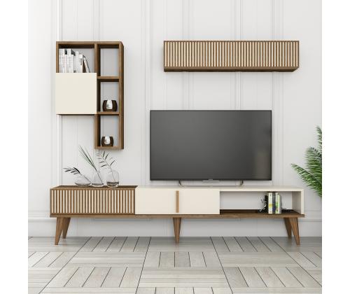 TV laud Milan TV - Walnut, Cream