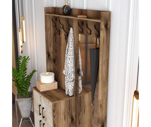 Berlin BC - Walnut, White Marble