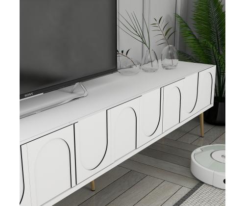 TV laud Lyon 43 - White, Gold