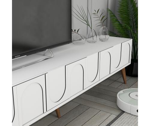 TV laud Lyon 44 - White, Walnut