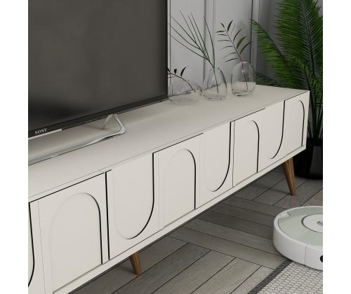 TV laud Lyon 44 - Cream, Walnut