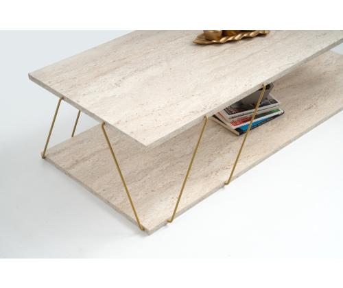 Kohvilaud Labranda - Gold, Travertine