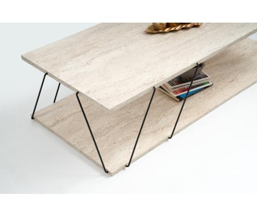 Kohvilaud Labranda - Black, Travertine