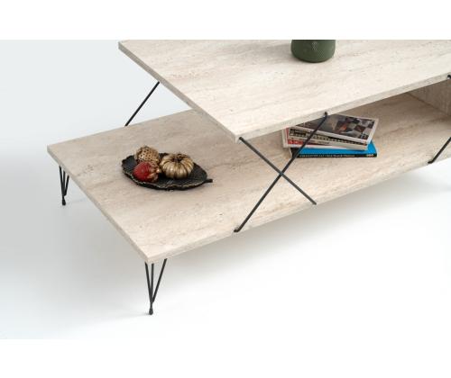 Kohvilaud Loire - Black, Travertine