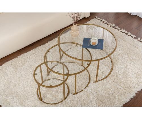 Kohvilaud Aurum - 80, 60, 42 - Gold, Transparent