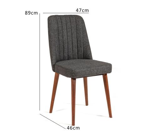 Tool Vina Sandalye Anthracite, Walnut