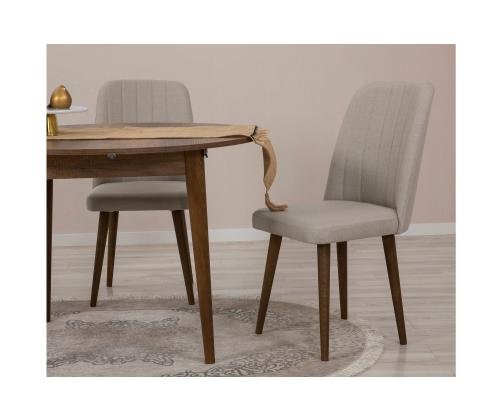 Mööblikomplekt toolid Vina 1005 - Walnut, Cream