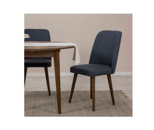 Mööblikomplekt toolid Vina 1048 - Walnut, Navy Blue