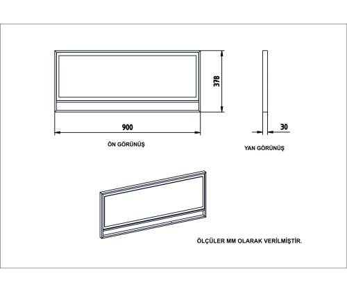 Polka Aynalı - Black