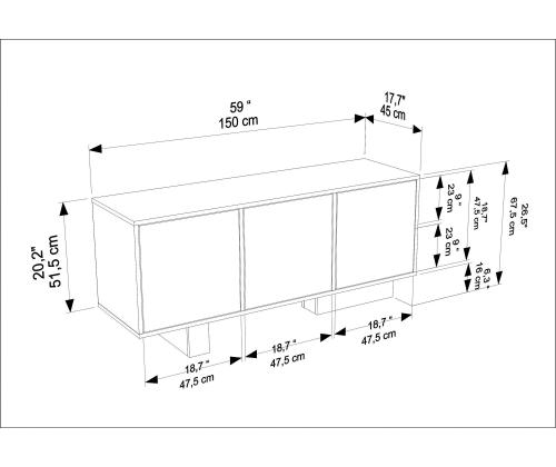 Monaco - Walnut, Travertine
