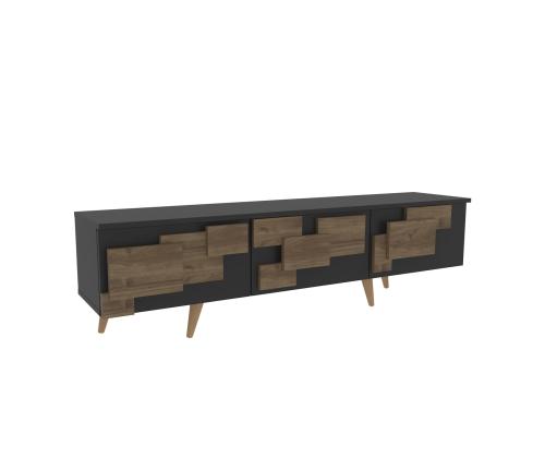TV laud 3 D - Anthracite, Walnut