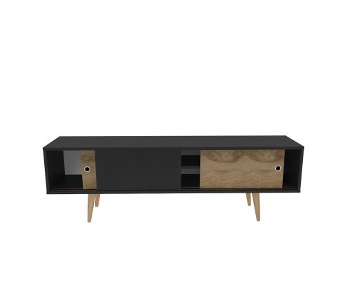 TV laud Ecrin - Anthracite, Oak