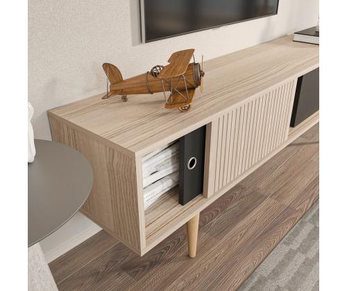 TV laud Ecrin - Oak, Black