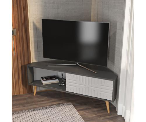 TV laud Mora - Anthracite, White