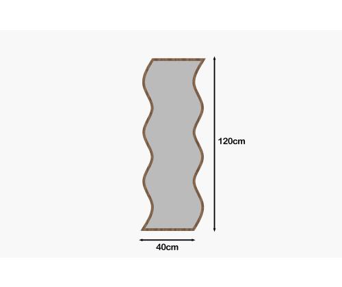 Peegel Safi - White, Walnut