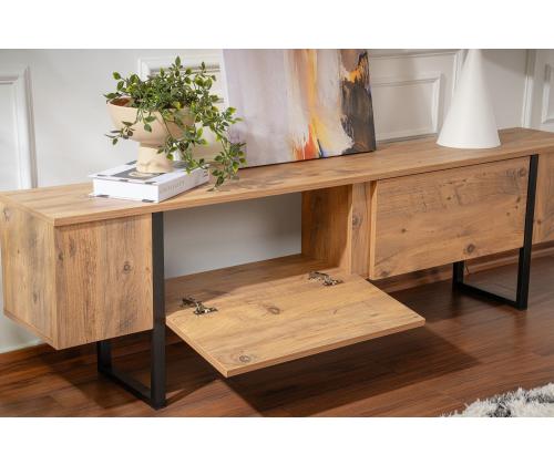 TV laud Serenity - Atlantic Pine, Black