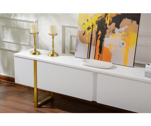 TV laud Serenity - White, Gold