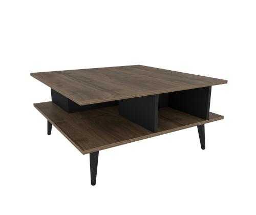 Kohvilaud Akya - Walnut, Black
