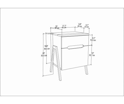 Neva - Walnut, White