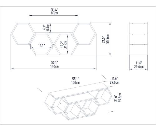 TV laud Bal - White, Sonomo