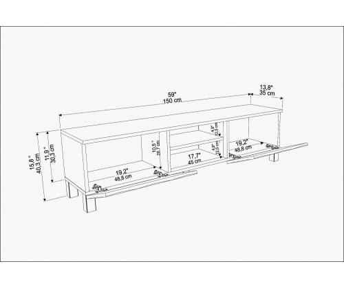 TV laud Lukas - Sapphire, White